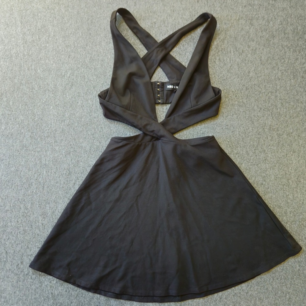 Revolve‎ NBD x NAVEN Cutout Mini Dress Fit & Flare Size Medium LBD Cocktail Date